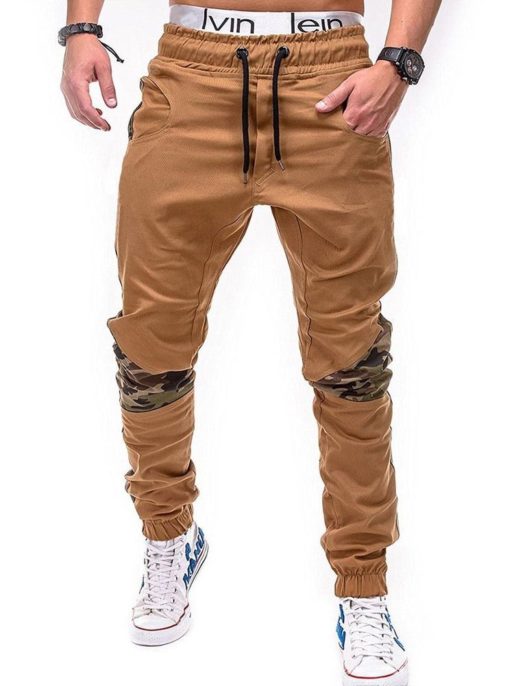 Camouflage Patchwork Herren Gerade Freizeithose