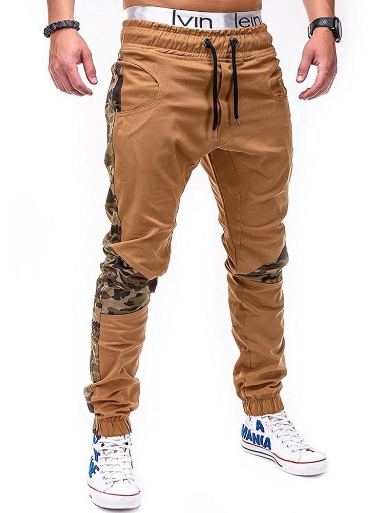 Camouflage Patchwork Herren Gerade Freizeithose