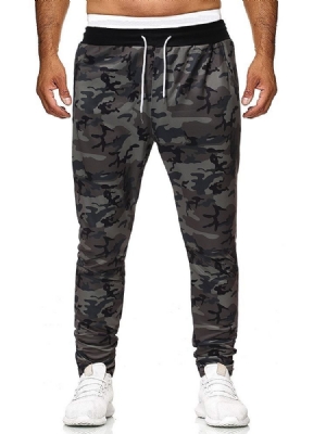 Camouflage Pocket Herbst Herren Freizeithose Mit Schnürung