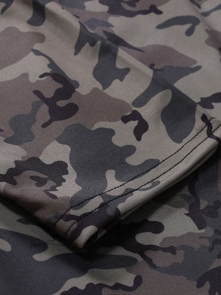 Camouflage Pocket Herbst Herren Freizeithose Mit Schnürung