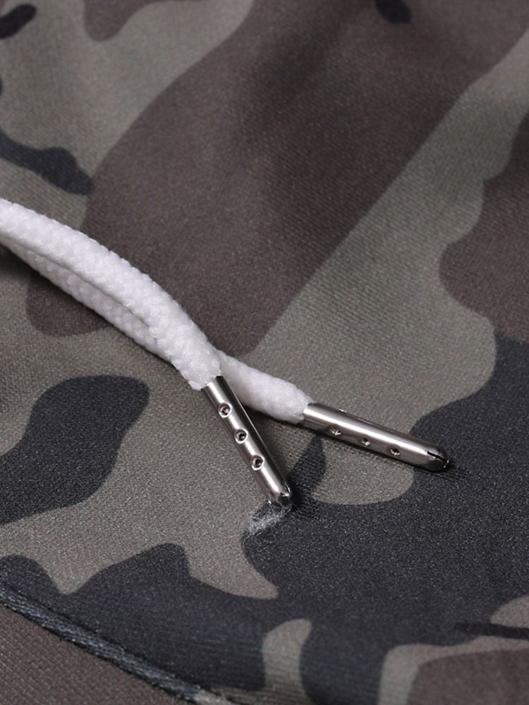 Camouflage Pocket Herbst Herren Freizeithose Mit Schnürung