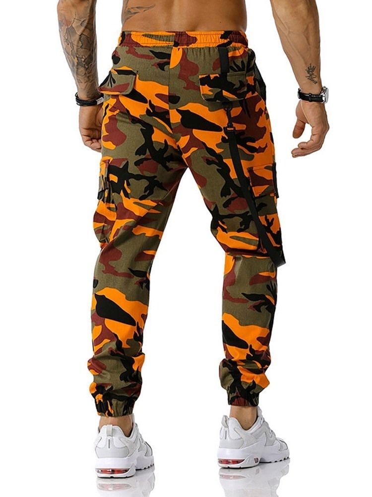 Camouflage Pocket Pencil Pants Casual Lace-up Casual Herrenhosen