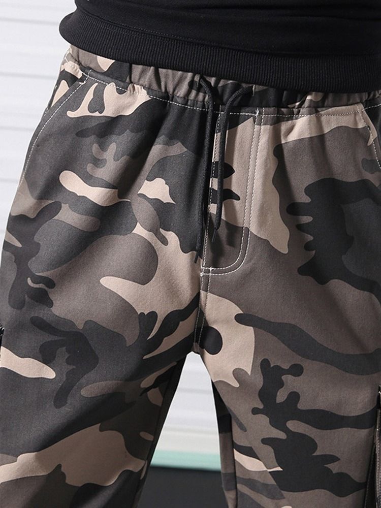 Camouflage Print Harem Spring Elastics Herren Freizeithose