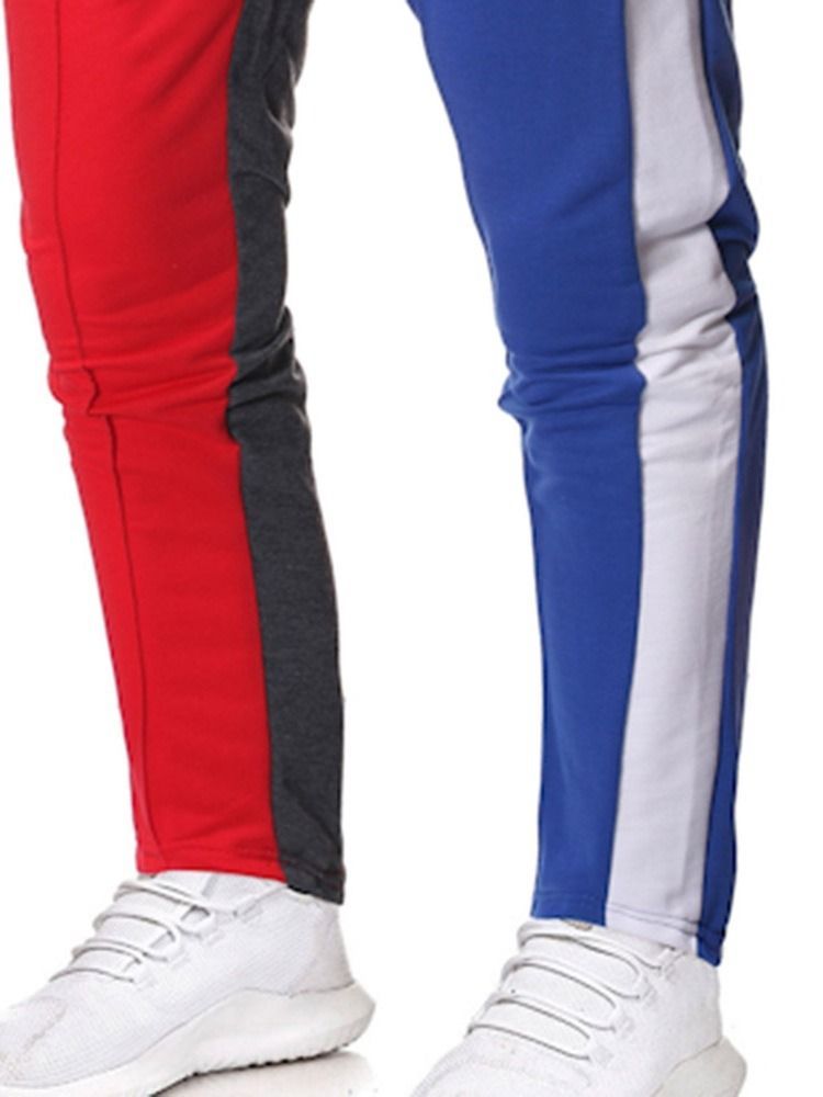 Color Block Pocket Thin Sommer Herren Freizeithose