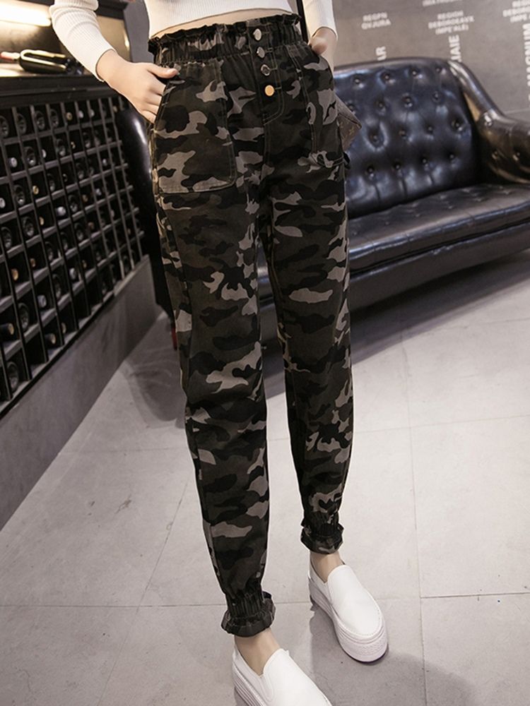 Damen Camouflage Dicke Haremshose