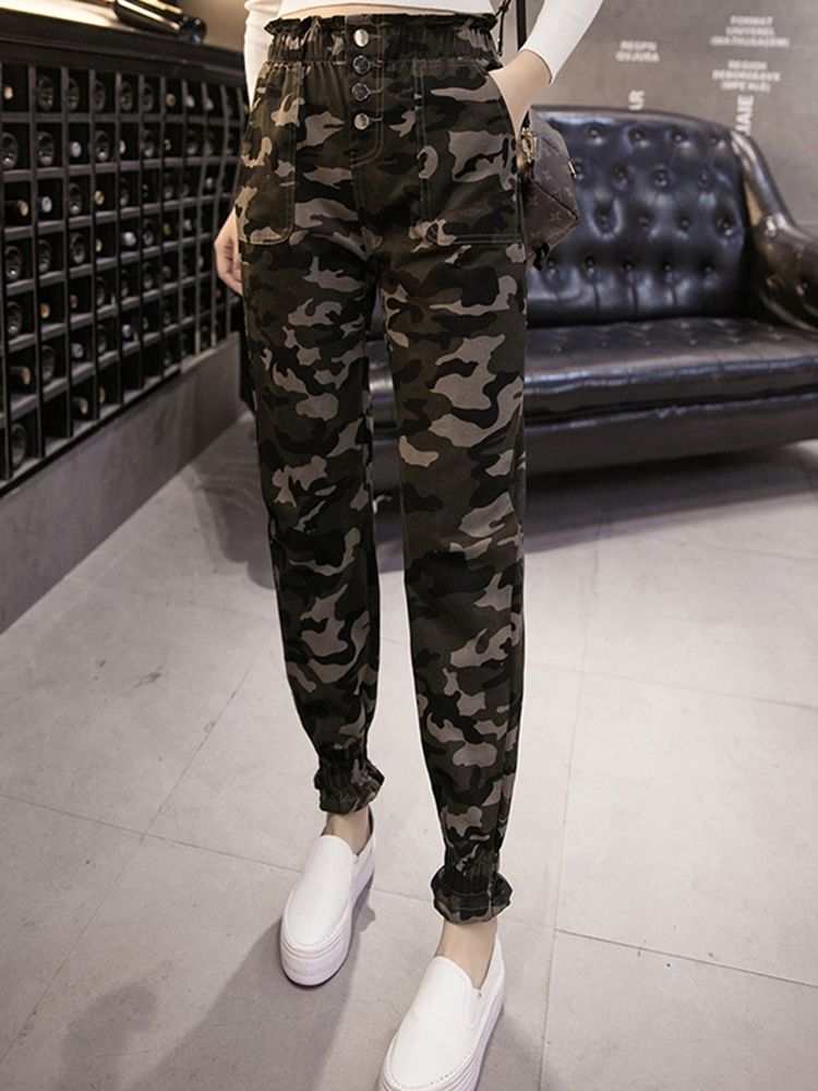 Damen Camouflage Dicke Haremshose