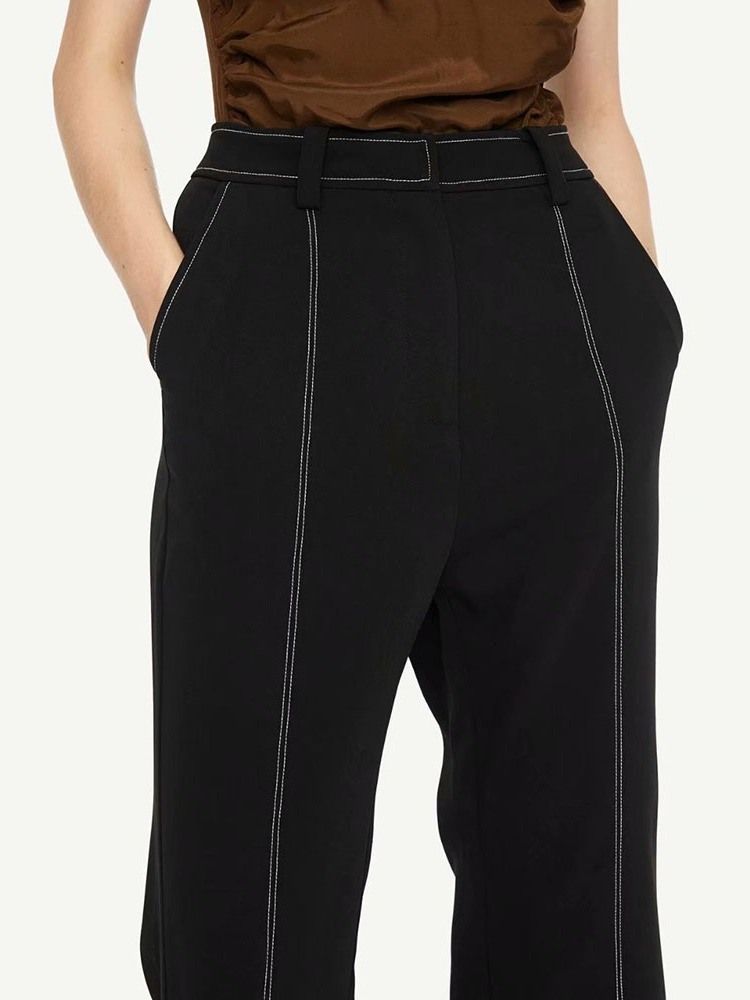 Damen Slim Bellbottoms Freizeithose Mit Hoher Taille