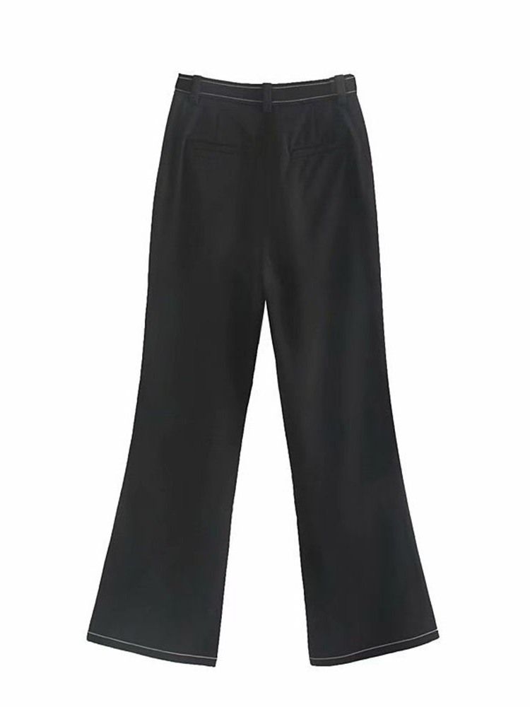 Damen Slim Bellbottoms Freizeithose Mit Hoher Taille