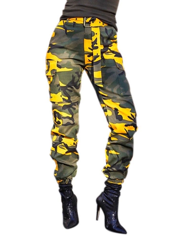 Damengürtel Camouflage Lockere Freizeithose