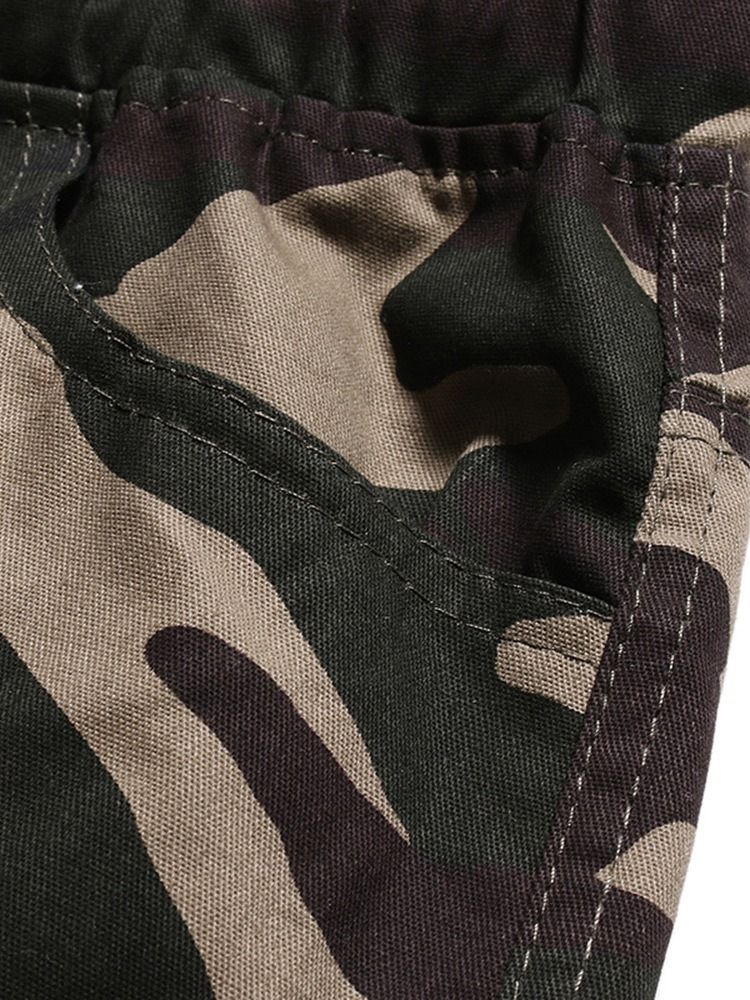 Dünne Camouflage Casual Herrenhose Mit Schnürung