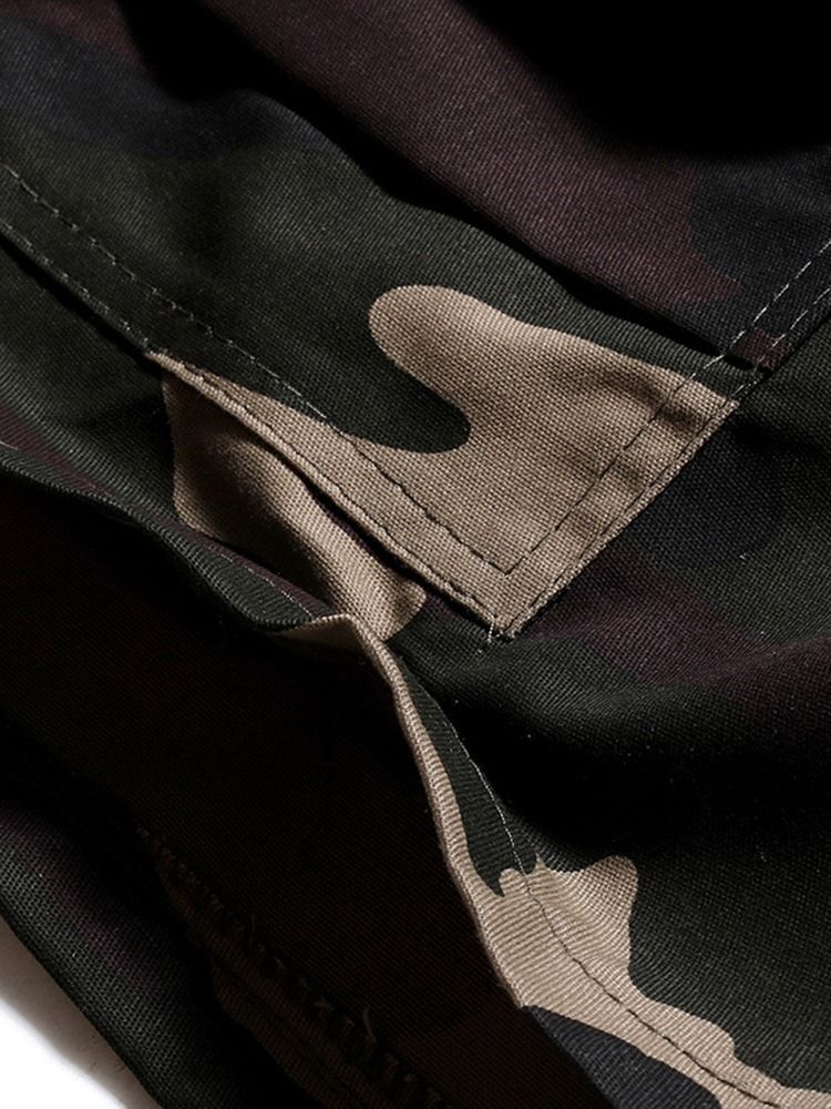 Dünne Camouflage Casual Herrenhose Mit Schnürung