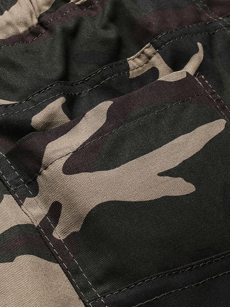 Dünne Camouflage Casual Herrenhose Mit Schnürung