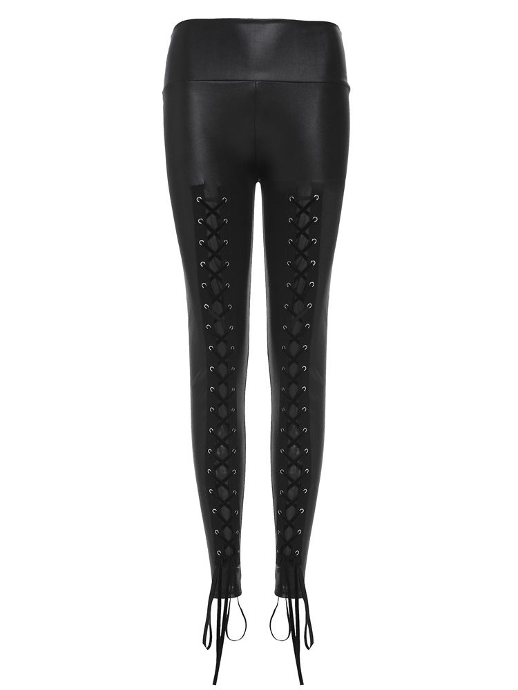 Dünne Knöchellange Damen-leggings Zum Schnüren