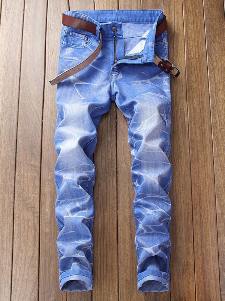 Einfache Gerade Herren Baumwoll-denim-stoffhose