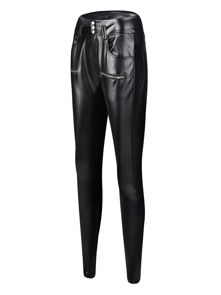 Frauen Skinny Zipper Plain Pencil Pants In Voller Länge Freizeithosen