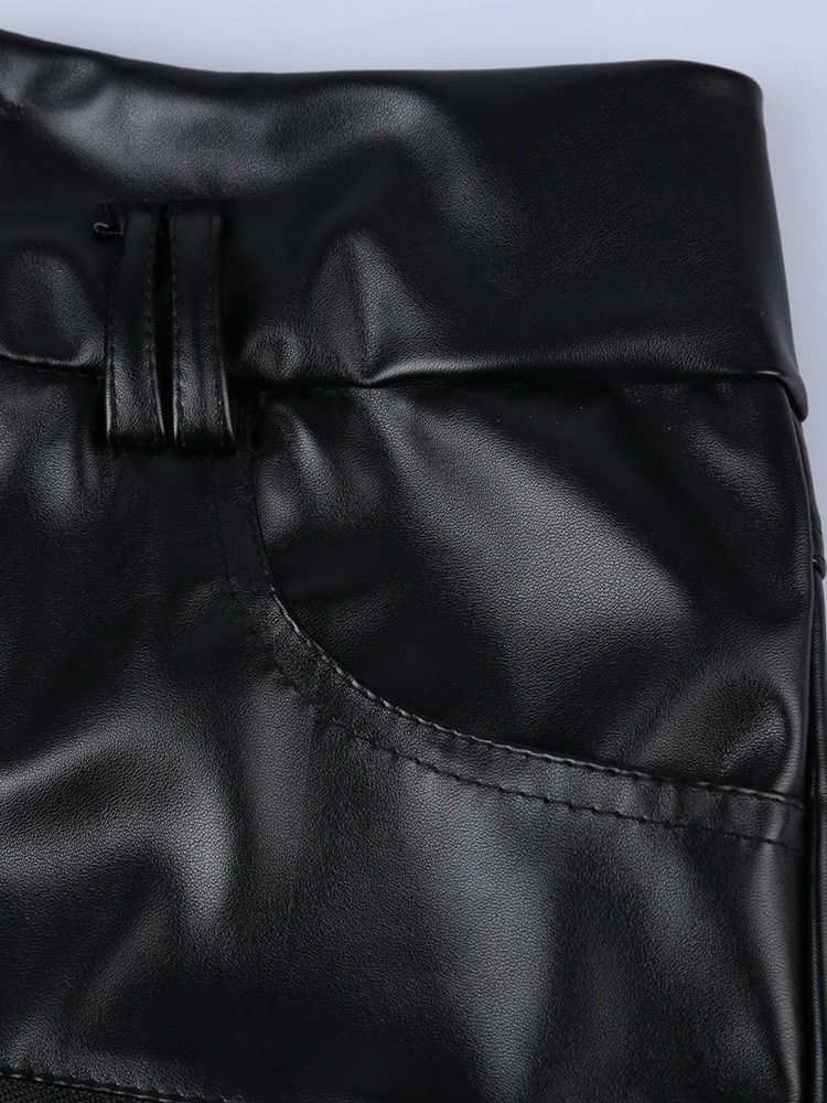 Frauen Skinny Zipper Plain Pencil Pants In Voller Länge Freizeithosen