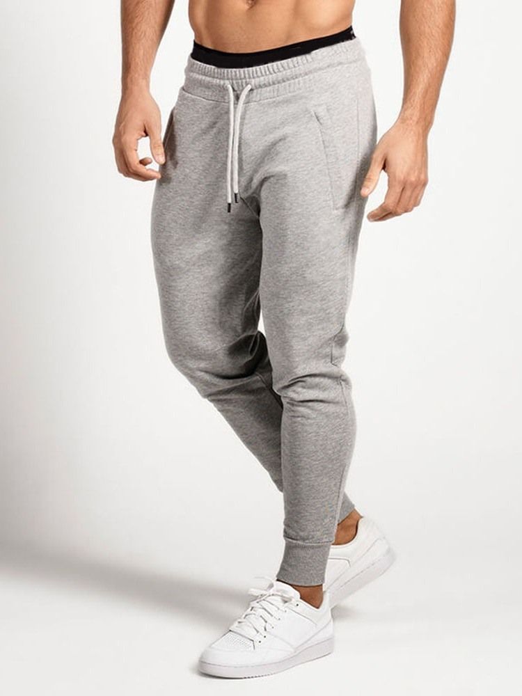 Herren Bleistifthose Einfache Frühlings-schnür-freizeithose