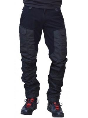 Herren-farbblock-patchwork-overall Four Seasons Zipper Casual Pants