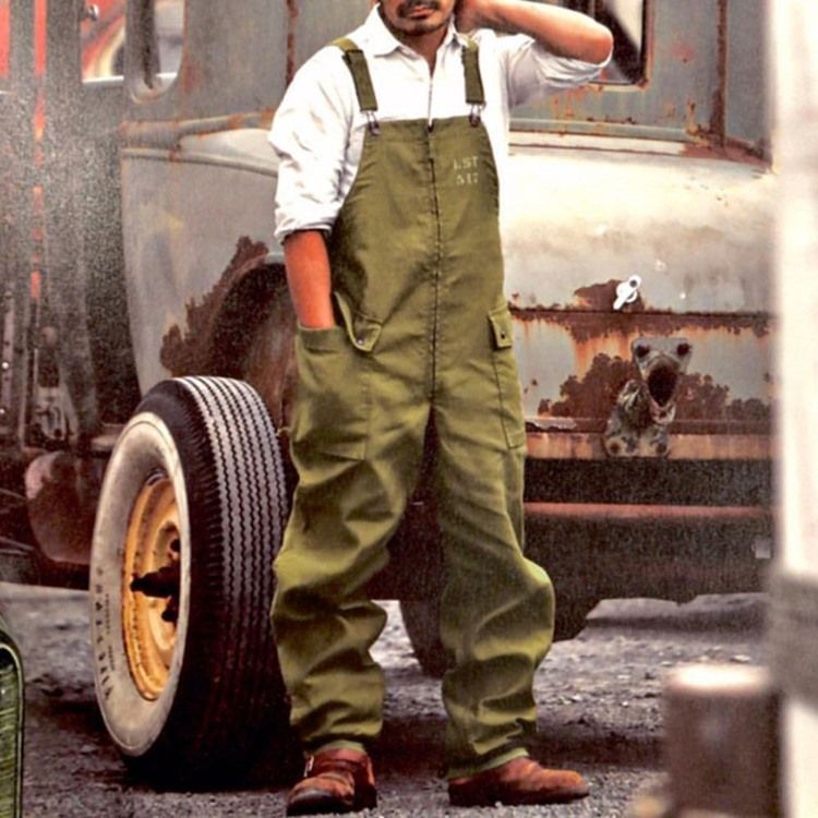 Männer In Voller Länge Mit Gerader Tasche Freizeit-overall-overalls