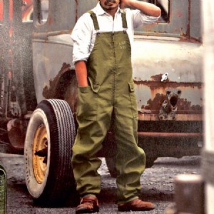 Männer In Voller Länge Mit Gerader Tasche Freizeit-overall-overalls