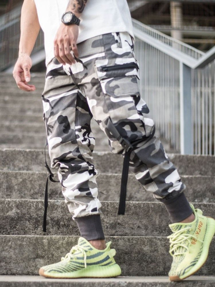 Overall Camouflage Button Herren Freizeithose