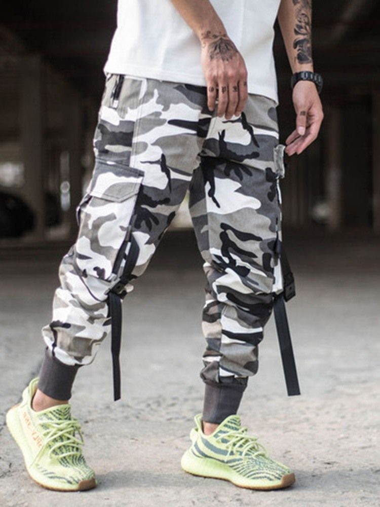 Overall Camouflage Button Herren Freizeithose