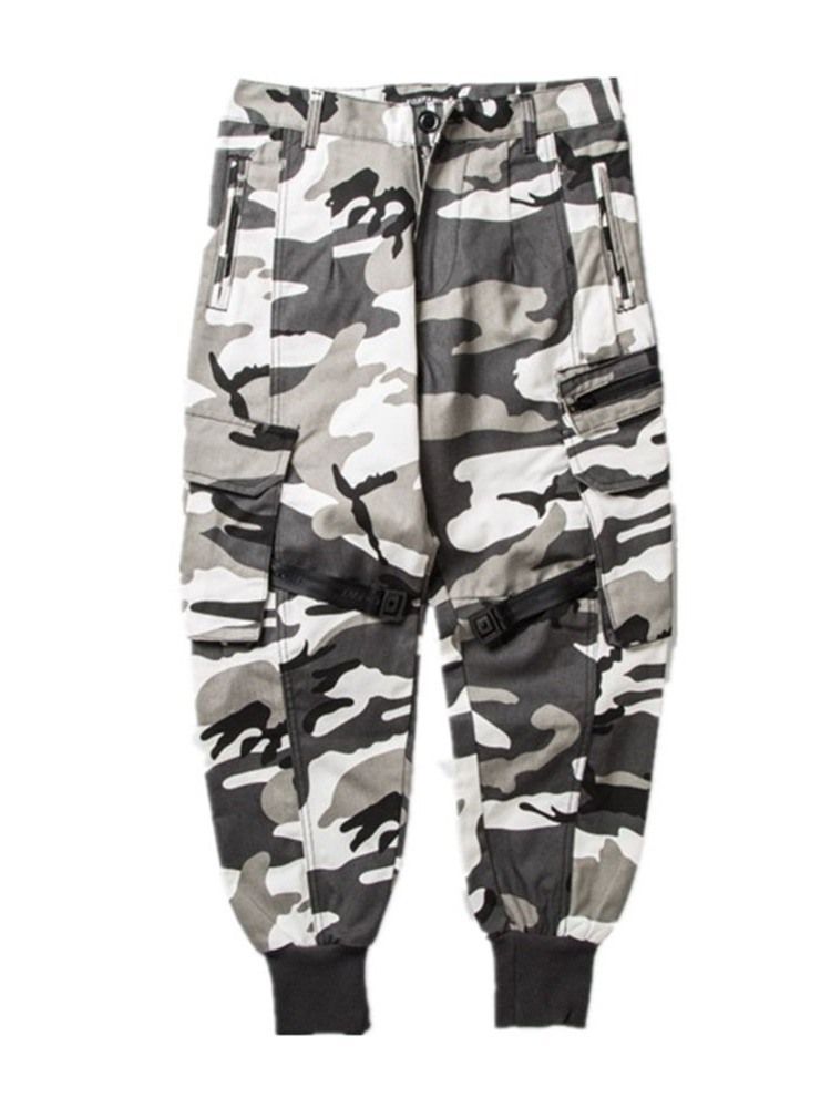 Overall Camouflage Button Herren Freizeithose