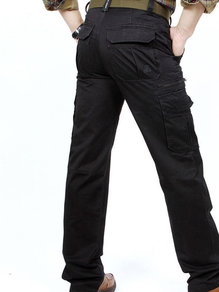 Plain Zipper European Herren Freizeithose