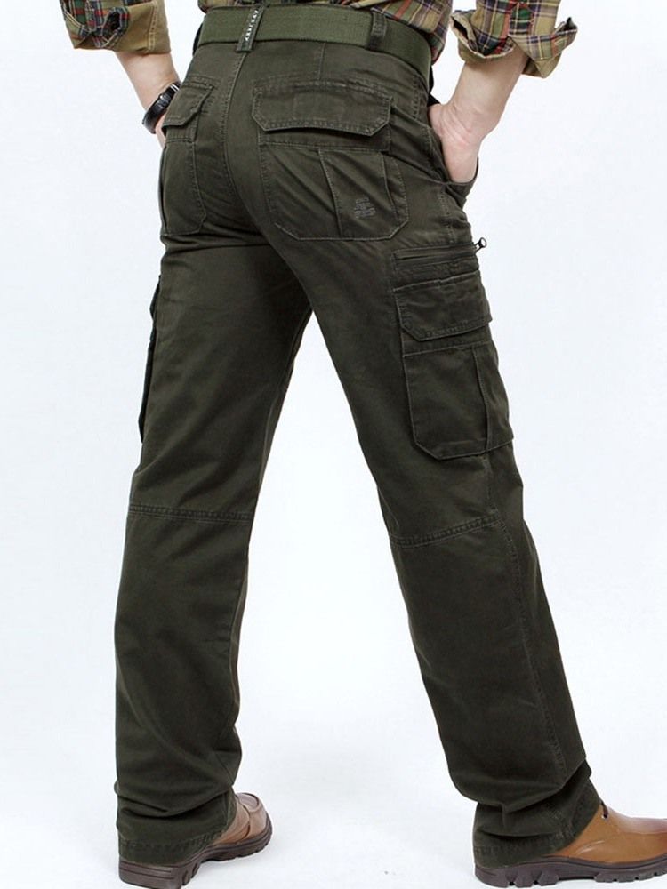 Plain Zipper European Herren Freizeithose