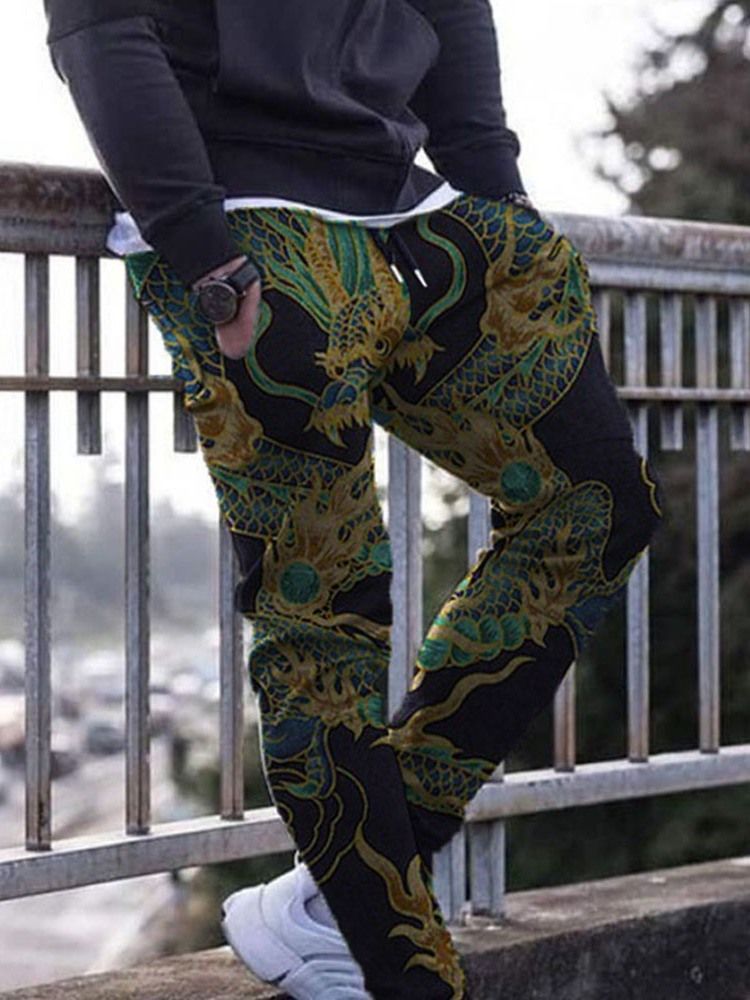 Print Pencil Pants Europäische Herren Freizeithosen