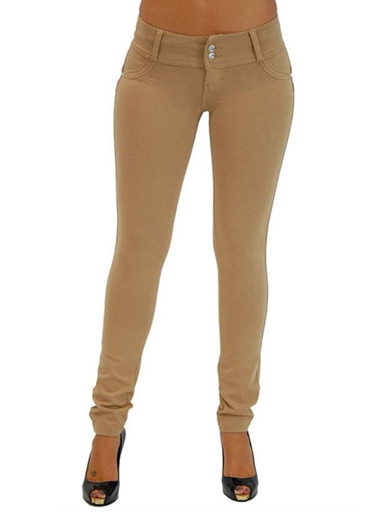 Skinny Button Damenhose