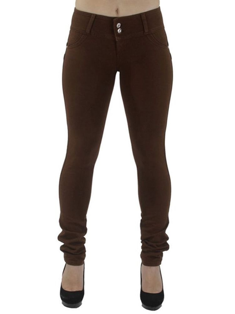 Skinny Button Damenhose