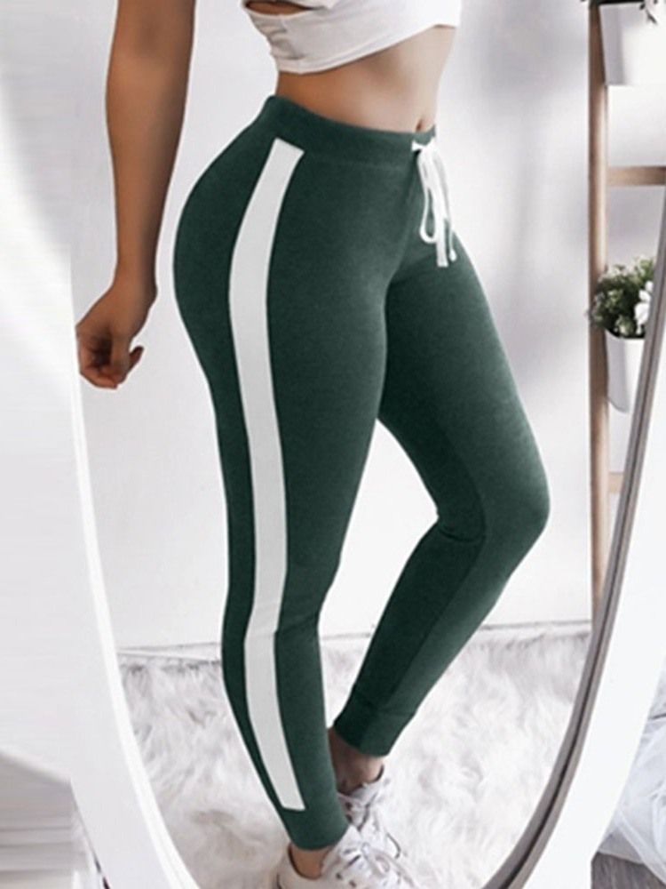 Sportleggings Zum Schnüren In Farbblock-optik Für Damen