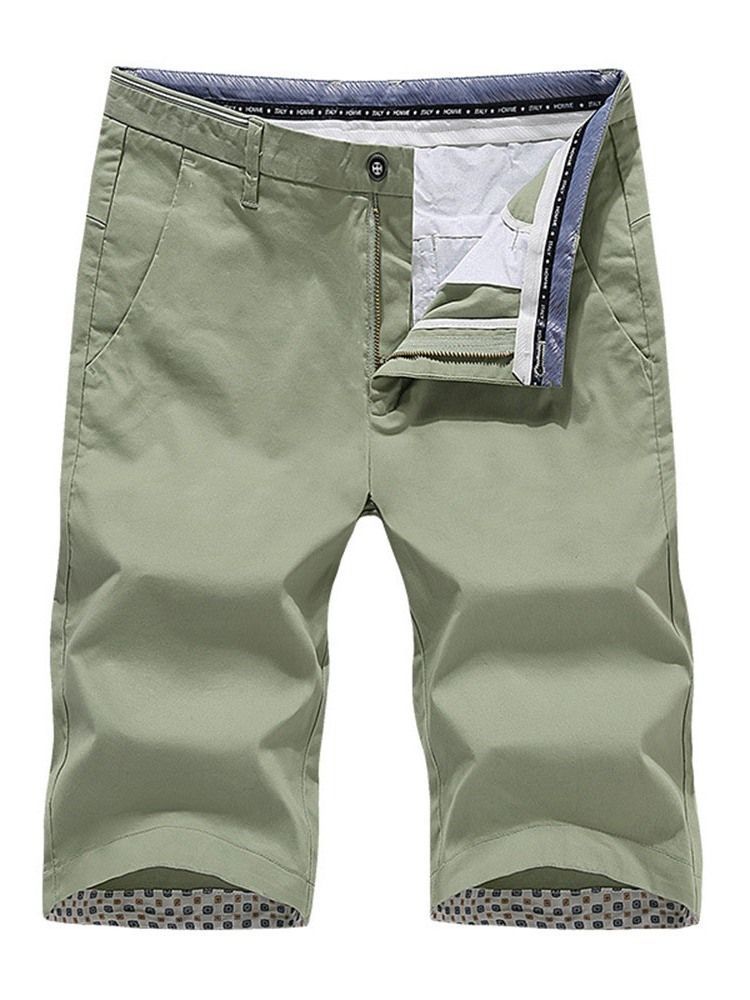 Straight Pocket Thin Sommer Herren Freizeithose Mit Mittlerer Taille