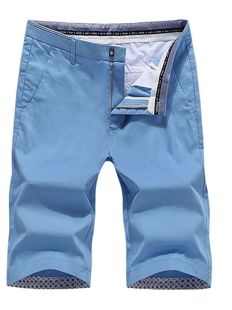 Straight Pocket Thin Sommer Herren Freizeithose Mit Mittlerer Taille