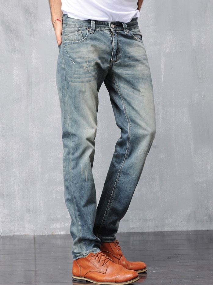 Worn Denim Casual Herrenhosen