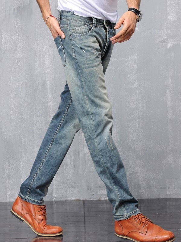 Worn Denim Casual Herrenhosen