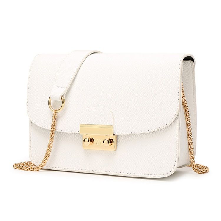 Pu Plain Chain Rectangle Crossbody Damentaschen