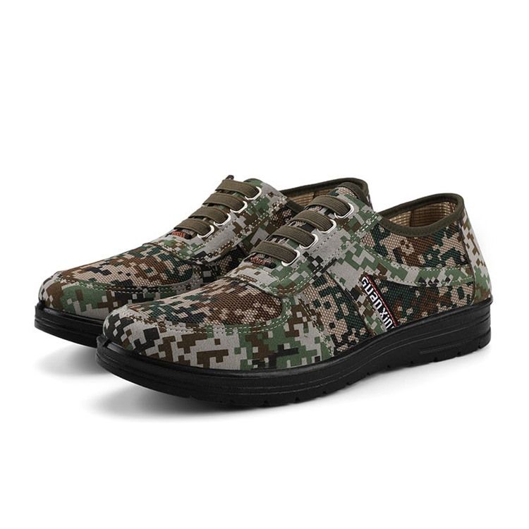 Camouflage Low-cut Upper Round Toe Herren Skateschuhe