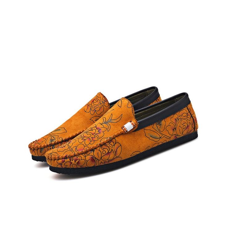 Floral Low-cut Upper Herren-loafer Lo