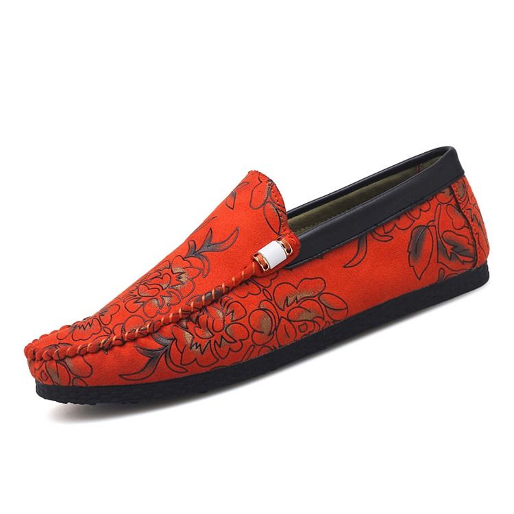 Floral Low-cut Upper Herren-loafer Lo