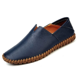 Herren Slip-on Plain Low-cut Upper Round Toe Freizeitschuhe