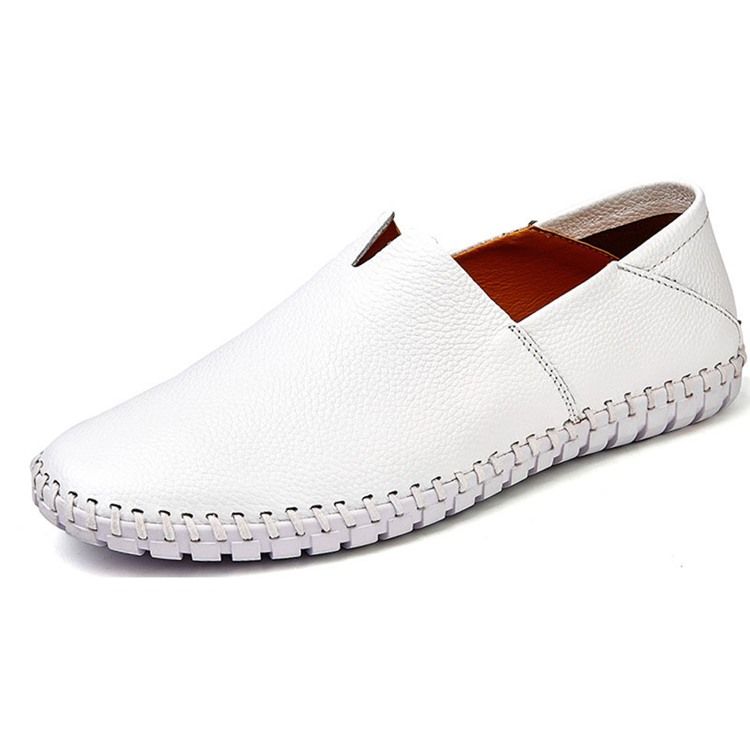 Herren Slip-on Plain Low-cut Upper Round Toe Freizeitschuhe