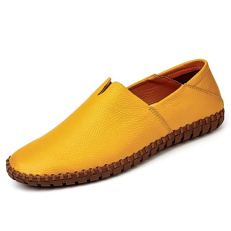 Herren Slip-on Plain Low-cut Upper Round Toe Freizeitschuhe