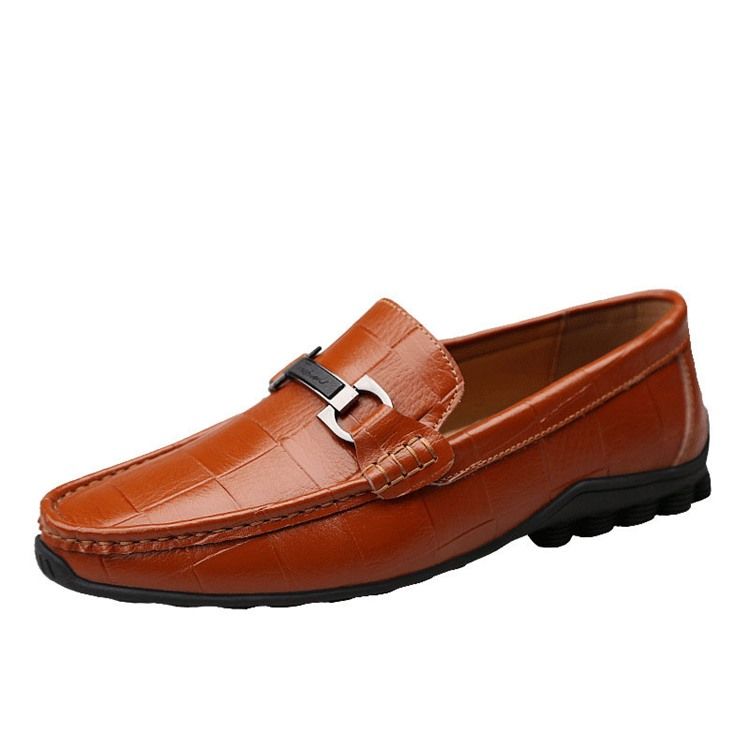 Karierte Slip-on Round Toe Herren Freizeitschuhe