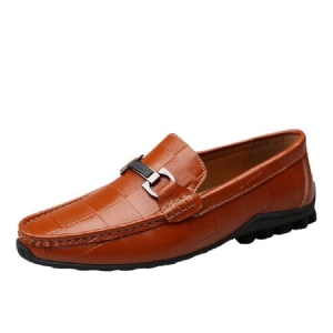 Karierte Slip-on Round Toe Herren Freizeitschuhe