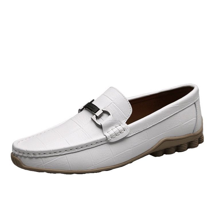 Karierte Slip-on Round Toe Herren Freizeitschuhe