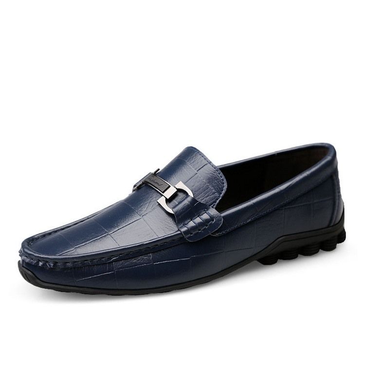 Karierte Slip-on Round Toe Herren Freizeitschuhe