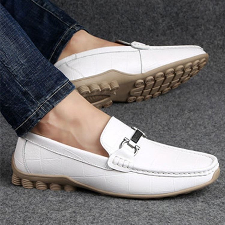 Karierte Slip-on Round Toe Herren Freizeitschuhe