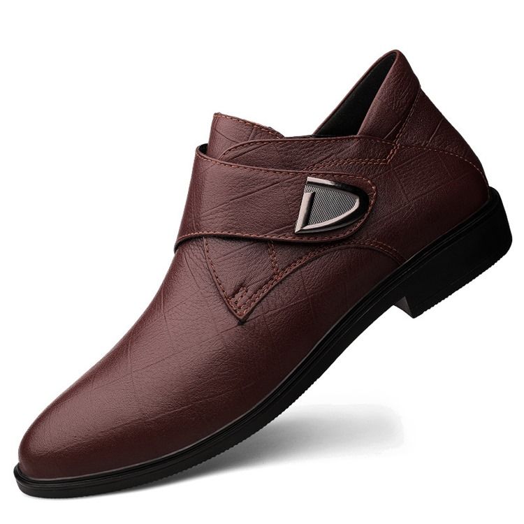 Low-cut Upper Plain Round Toe Herren Lederschuhe